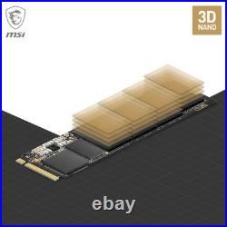 MSI SPATIUM M480 Pro 1TB PCIe 4.0 NVMe M. 2 2280 SSD, 7400 MB/s Read, 6000 MB/s