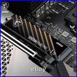 MSI SPATIUM M480 Pro 1TB PCIe 4.0 NVMe M. 2 2280 SSD, 7400 MB/s Read, 6000 MB/s