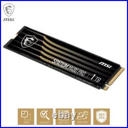 MSI SPATIUM M480 Pro 1TB PCIe 4.0 NVMe M. 2 2280 SSD, 7400 MB/s Read, 6000 MB/s