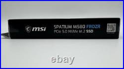 MSI Spatium M580 FROZR PCIe 5.0 NVMe M. 2 2TB SSD (Solid State Drive) SM580PN2T