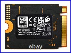 Micron 2400 2TB MTFDKBK2T0QFM-1BD1AABYYR M. 2 2230 NVMe PCIe 4.0x4 Internal SSD Micron 2400 2TB MTFDKBK2T0QFM-1BD1AABYYR M. 2 2230 NVMe PCIe 4.0x4 Internal SSD