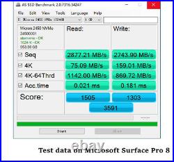 Micron 2450 M. 2 2230 SSD 1TB NVMe PCIe 4.0 For Microsoft Surface Pro X Pro8