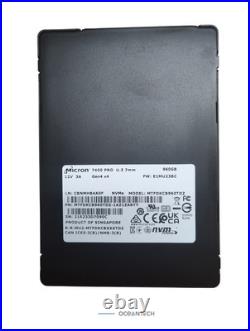 Micron 7400 960GB U. 3 NVMe SSD PCIe 4.0 x4 2.5 MTFDKCB960TDZ-1AZ1ZABYY Grade A