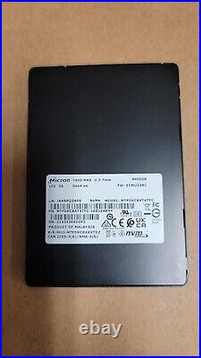 Micron 7400 MAX 6400GB NVMe U. 3 (7mm) Non-SED Enterprise SSD MTFDKCB6T4TFC-1AZ1Z