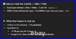 Micron 7450 PRO 3.84TB LP PCIe 4.0 x4 NVMe 2.5'' 7mm U. 3 SSD MTFDKCB3T8TFR