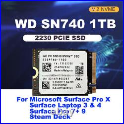 NEW 1TB WD SN740 M. 2 2230 SSD NVMe PCIe For Microsoft Surface Pro 9 Steam Deck