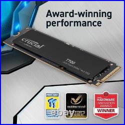 NEW Crucial T700 PRO PCIe Gen 5.0 x4 NVMe 2TB M. 2 2280 12,400MB/s TLC SSD Drive