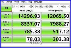 NEW Crucial T705 2TB PCIe Gen5 NVMe 14,500MB/s M. 2 2280 CT2000T705SSD3 SSD Drive