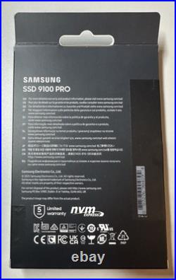 NEW SAMSUNG SSD 9100 PRO 4TB PCIe 5.0x4 M. 2 2280 MZ VAP4T0B