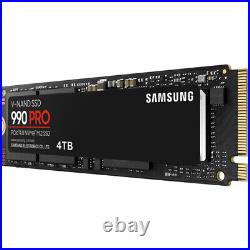 NEW SAMSUNG SSD 990 PRO 4TB PCIe 4.0 M. 2 2280 Read Up-to 7,450MB/s MZ-V9P4T0B/AM