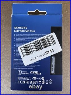 NEW Samsung 990 EVO Plus 1TB MZ-V9S1T0B/AM NVMe M. 2 SSD PCIe 4.0/5.0 x2 7150MB/s