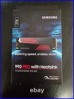 NEW Samsung 990 PRO 2TB PCIe 4.0 NVMe 2280 SSD with Heatsink Works with PS5