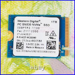 NEW WD PC SN530 M. 2 2230 SSD 1TB NVMe PCIe For Microsoft Surface Pro X Pro 7+