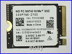 NEW WD PC SN740 2TB 2230 NVMe PCIe 4x4 SSD For Steam Deck Dell ASUS ROG laptop