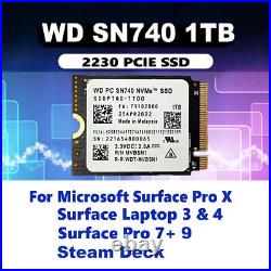NEW WD PC SN740 M. 2 2230 SSD 1TB NVMe PCIe For Surface Laptop 3 & 4 Steam Deck