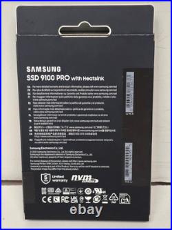 NIB SAMSUNG SSD 9100 PRO with Heatsink 1TB PCIe 5.0x4 M. 2 2280 MZ-VAP1T0CW