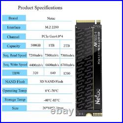 Netac 2TB 1TB 4TB M. 2 PCIe4.0 NVMe SSD Internal Solid State Drive for PS5 lot Netac 2TB 1TB 4TB M. 2 PCIe4.0 NVMe SSD Internal Solid State Drive for PS5 lot