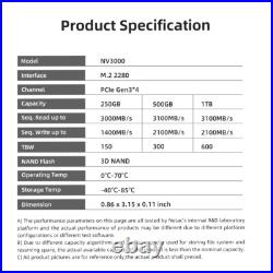 Netac Internal SSD 1TB Solid State Drive M. 2 2280 PCIe Gen 34 NVMe up 3100MB/s