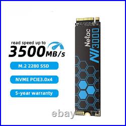 Netac Internal SSD 2TB Solid State Drive M. 2 2280 PCIe Gen 3 x4 NVMe 3100MB/s