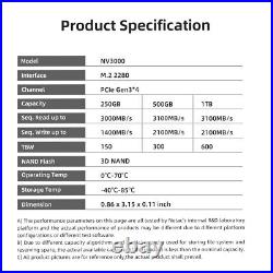 Netac Internal SSD 2TB Solid State Drive M. 2 2280 PCIe Gen 3 x4 NVMe 3100MB/s