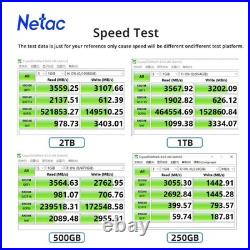 Netac NVMe SSD 1TB 2TB 500GB 250GB M. 2 2280 PCIe 3.0x4 Internal Solid State