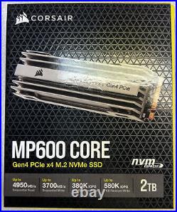 New Corsair MP600 CORE Gen4 PCIe x4 M. 2 NVMe SSD CSSD-F2000GBMP600COR