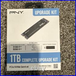 New PNY CS2241 1TB Gen4 x4 PCIe NVMe M. 2 Internal SSD Upgrade Kit with Adapter