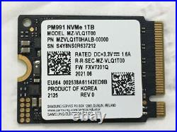 New Samsung PM991 M. 2 2230 SSD 1TB NVMe PCIe For Microsoft Surface Pro X & 7+