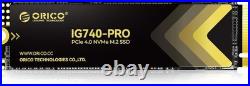 ORICO IG740PRO 2TB NVMe SSD PCIe 4.0 M. 2 7450MB/s Read, TLC NAND, Grade A+ ORICO IG740PRO 2TB NVMe SSD PCIe 4.0 M. 2 7450MB/s Read, TLC NAND, Grade A+