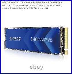 ORICO NVMe SSD 1TB M. 2 with Heatsink, Up to 3100MB/s PCIe Gen3x4 2280 Internal S