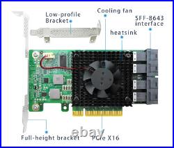 PCI Express 3.0 x8 to 4 x U. 2 (SFF-8643) NVMe SSD Adapter Card