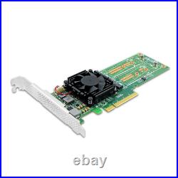 PCI Express x 8 to 4port M. 2 NVMe SSD Switch Adapter 2280mm