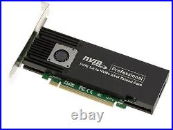 PCIe 3.0 16x Card for 4 M. 2 NVMe M Key (M2 NGFF) SSDs. ASM2824 CHIPSET PCIe 3.0 16x Card for 4 M. 2 NVMe M Key (M2 NGFF) SSDs. ASM2824 CHIPSET