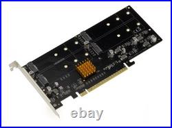 PCIe 3.0 16x for 4 SSD M. 2 NVMe M Key (M2 NGFF). ASM2824 CHIPSET