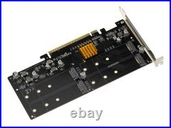 PCIe 3.0 16x for 4 SSD M. 2 NVMe M Key (M2 NGFF). ASM2824 CHIPSET