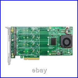 PCIe 3.0 x8 to 4 xM. 2 SSD NVMe Switch Adapter Switch Card with heatsink