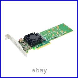 PCIe 3.0 x8 to 4x M. 2 NVMe SSD Adapter Card with PLX8747 and Low Profile Support