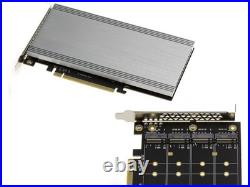 PCIe 3.1 16x FOR 4 SSD M2 NVME 4x M. 2 NGFF CONTROLLER CARD ASM2824