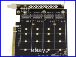 PCIe 3.1 16x FOR 4 SSD M2 NVME 4x M. 2 NGFF CONTROLLER CARD ASM2824