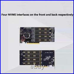 PCIe Expansion Card with PLX8749 Chip, 8-Port M. 2 NVMe SSD Adapter, Supports 221