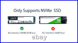 PCIe x8 to 4 Port M. 2 M Key NVMe SSD Adapter with PLX 8725 Support 22110mm