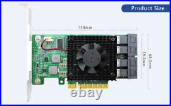 PCIe3.0 x8 to 4 x U. 2 NVMe SSD switch Adapter with PLX8747 controller