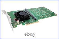 PCIe4.0 X8 to Quad M. 2 NVMe SSD Switch Adapter