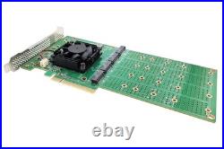 PCIe4.0 X8 to Quad M. 2 NVMe SSD Switch Adapter