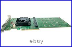 PCIe4.0 X8 to Quad M. 2 NVMe SSD Switch Adapter