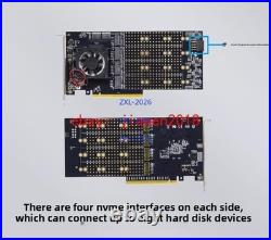 PEX8749 8M. 2 NVMe SSD PCI-E X16 Adapter PLX8749 8X M. 2 IT Mode ZFS TrueNAS