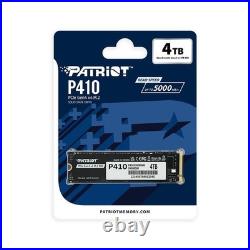 Patriot P410 500GB 1TB 2TB 4TB M. 2 2280 PCIe Gen4 NVMe 5000MB/s Internal SSD Lot Patriot P410 500GB 1TB 2TB 4TB M. 2 2280 PCIe Gen4 NVMe 5000MB/s Internal SSD Lot