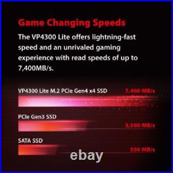 Patriot VP4300 Lite 2TB M. 2 2280 PCIe Gen4 x4 NVMe 2.0 7400MB/s Internal SSD PS5