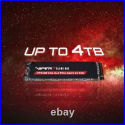 Patriot VP4300 Lite 2TB M. 2 2280 PCIe Gen4 x4 NVMe 2.0 7400MB/s Internal SSD PS5