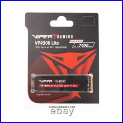 Patriot VP4300 Lite 2TB M. 2 2280 PCIe Gen4 x4 NVMe 2.0 7400MB/s Internal SSD PS5